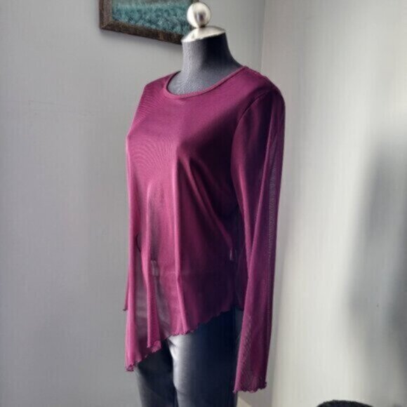 Picadilly Sheer Mesh Blouse Size Small - Picture 12 of 12